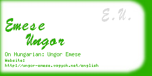 emese ungor business card